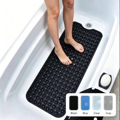 Extra Long Non Slip Bathtub Shower Mat 40 X 16 Inch, Drain Holes, Machine Washable, in 4 Colors.....
