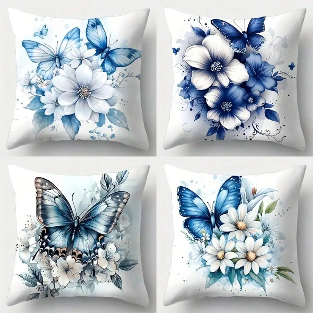 Throw Pillow Covers, Single-Sided Printed, Envelope Closure, 18x18 Inch Decorative Pillowcase