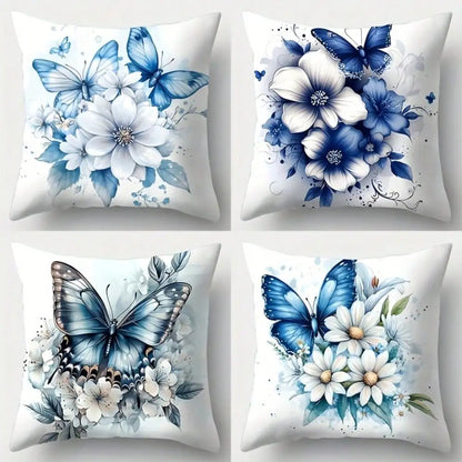 Throw Pillow Covers, Single-Sided Printed, Envelope Closure, 18x18 Inch Decorative Pillowcase