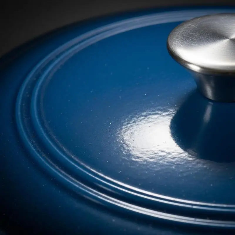 Enameled Cast Iron Dutch Oven, 6 Quart Stock Pot with Lid  Compatible up to 500℉, Blue.....