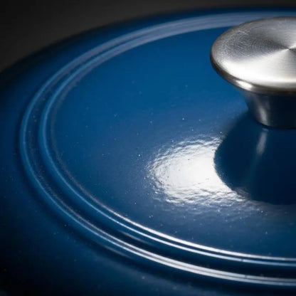 Enameled Cast Iron Dutch Oven, 6 Quart Stock Pot with Lid  Compatible up to 500℉, Blue.....