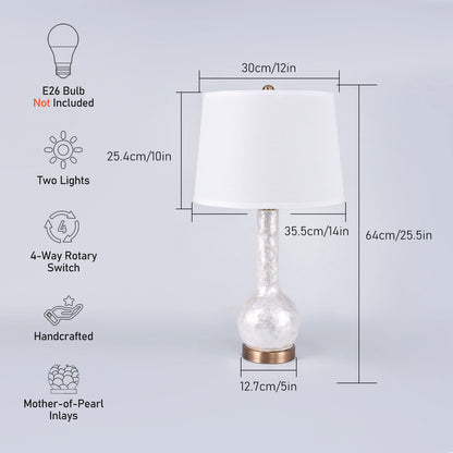 28/25 inch  Luxury Table Lamp Opal Glass