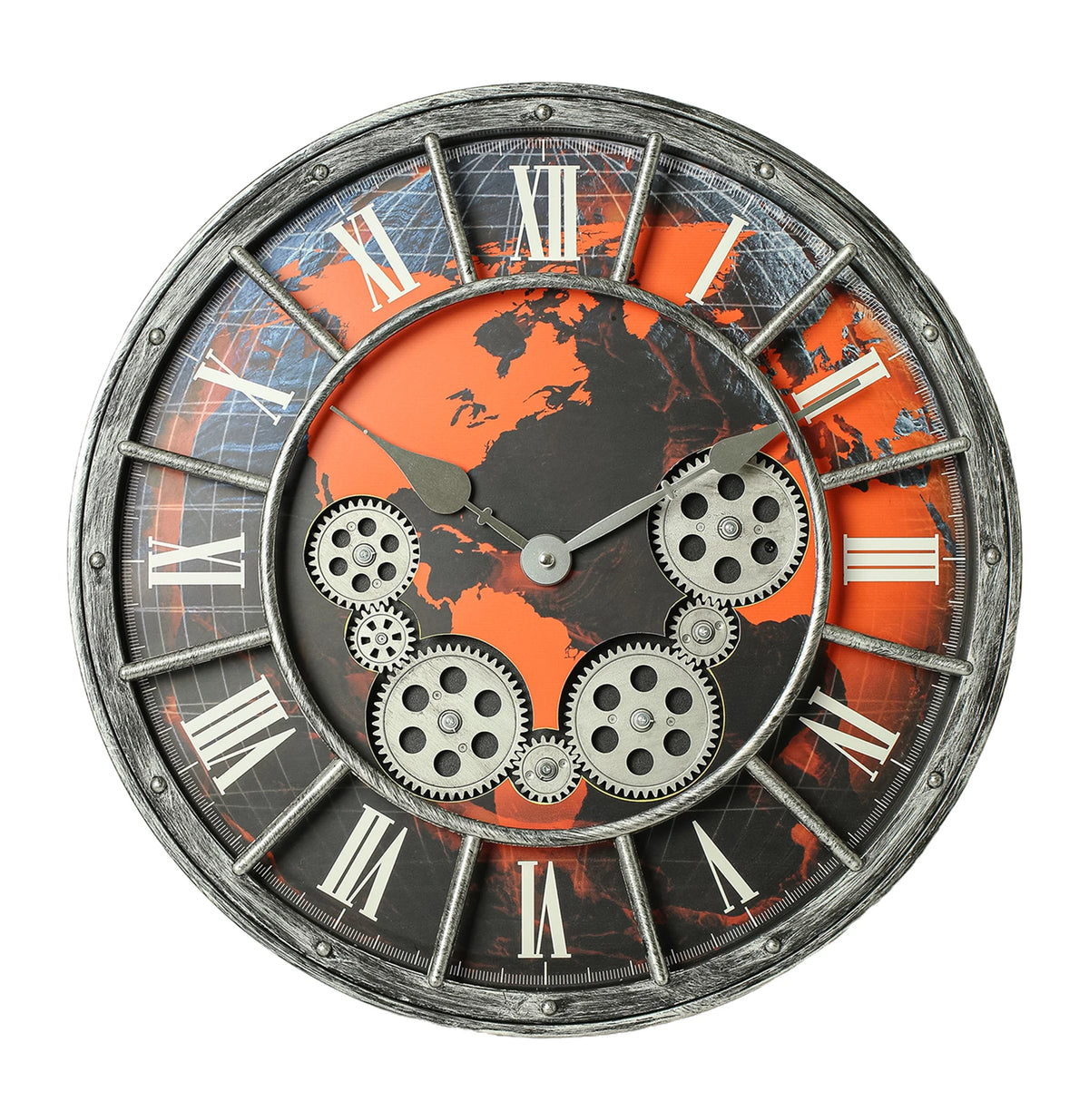 15/18 Inch Vintage Gear Wall Clock, 6 Styles 2 Sizes, AA Battery Needed....