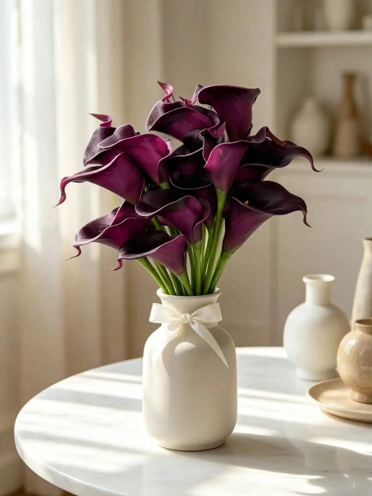 4pcs/8pcs/10pcs Artificial Calla Lily Bouquet, Realistic Touch