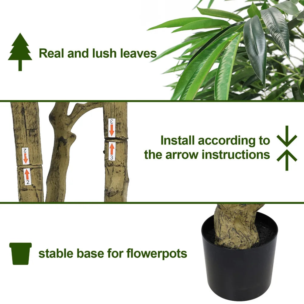 7FT Artificial silk willow Tree, Indoor