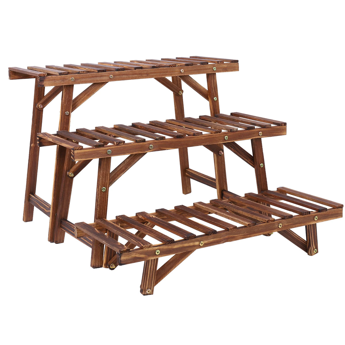 3 Tier Wooden Plant Stand Planter Organizer / 27.5x9.8x4.9 inch....