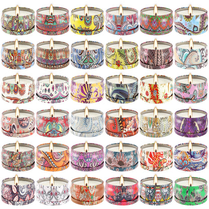 36 Scented candles, soy wax for various fragrances, 2.5 Oz