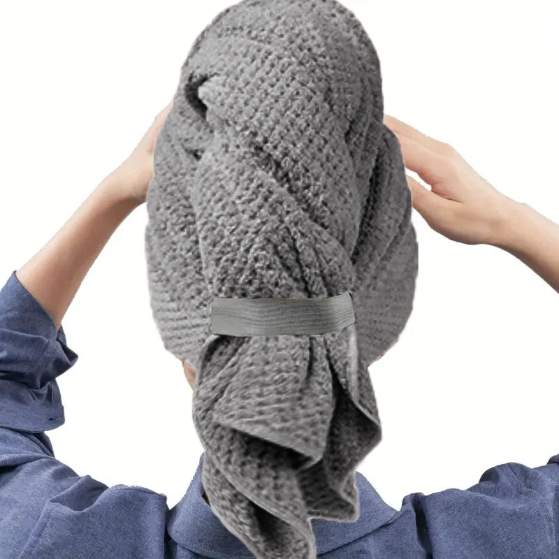 24x40 Inch 6 Colors, Microfiber Quick Dry Hair Towel, Very Absorbent & Soft, with Elastic Band....