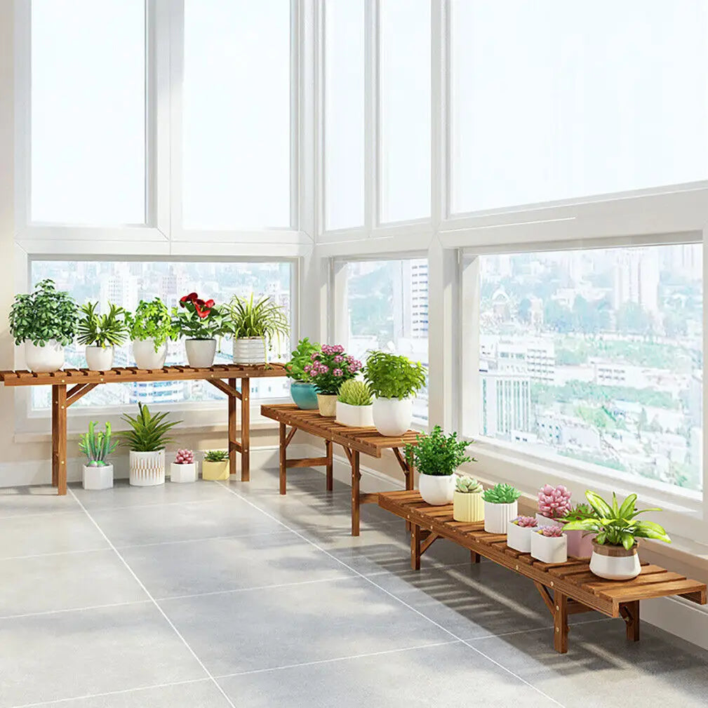 3 Tier Wooden Plant Stand Planter Organizer / 27.5x9.8x4.9 inch....