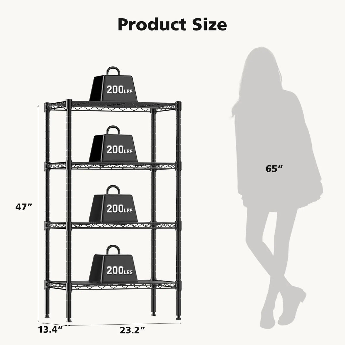 3-5 Tier Rustic Metal Storage Shelves Adjustable Racks, Standing Metal Frame.....