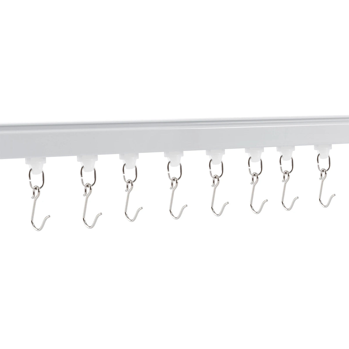 Ceiling Mount Curtain Track Kit, 3-6ft Adjustable Aluminum Alloy Curtain Track with 18 Hooks & 4 Brackets.....