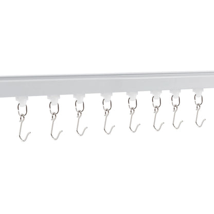 Ceiling Mount Curtain Track Kit, 3-6ft Adjustable Aluminum Alloy Curtain Track with 18 Hooks & 4 Brackets.....