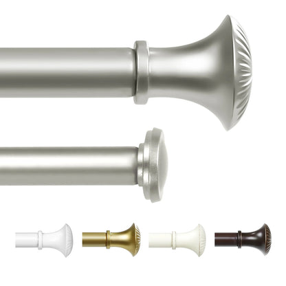 1 Set 5/8 Inch Diameter Heavy-Duty Curtain Rod, Telescoping, 5 Colors, 3 Sizes......