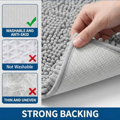 Bathroom Rugs Sets 2 Pc, Absorbent Chenille Bath Mats Non Slip Backing.....