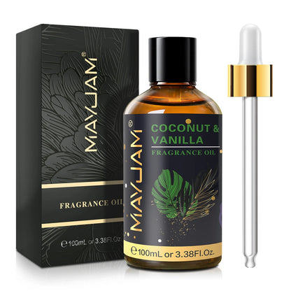 3.3 Oz. Fragrance Oil Coconut & Vanilla White Musk, Sea Breeze, Baby Powder, Dragons Blood, Sweet Tobacco, Freesia for Diffuser, Humidifier Strawberry, Watermelon, Cherry, Coconut, Cranberry, Fruit Essential Oil...