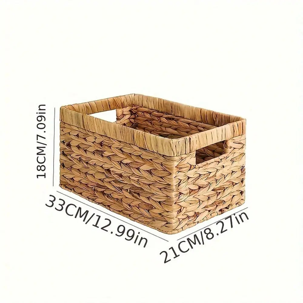 Wicker Wove Rattan Basket With Handle, Organization....