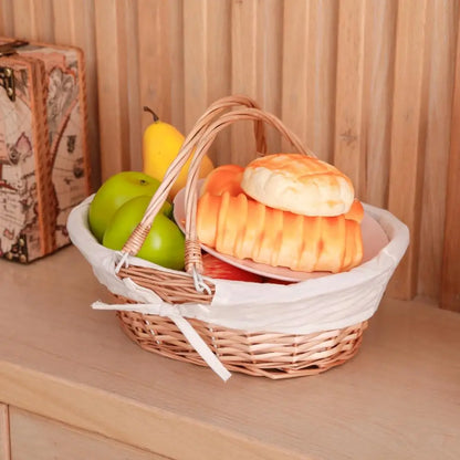 Natural Willow Wicker Basket with Handle – Multi-Purpose....