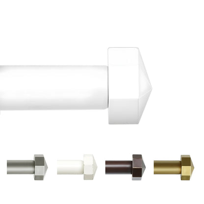 5/8 Inch Diameter Single Window Drapery Curtain Rod Set 5 Colors, 28 to 120 Inches.....