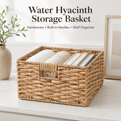 Handwoven Wicker Storage Basket with Handles ....