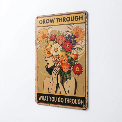 4 Piece Retro Tin Metal Sign Set, Wall Art ....