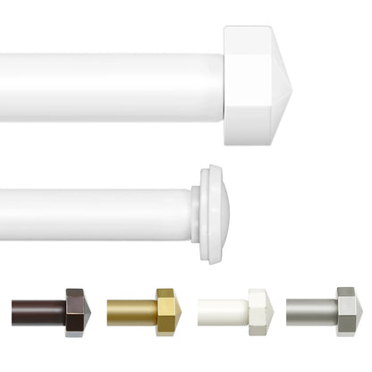 Heavy Duty Adjustable Curtain Rod, 5/8 Inch Diameter Double Window Drapery Rod Set, 28 to 120 Inches