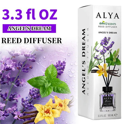 3.3oz Reed Diffuser Set with 14 Different Scents & 4 Incense Sticks, Essential Oil Air Freshener....