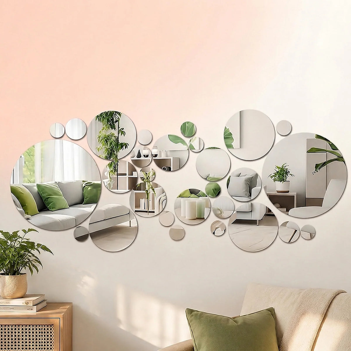Acrylic Mirror Wall Stickers, Removable Decals....