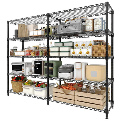 Heavy Duty Storage Shelves 4/5 Tiers Metal Shelving Adjustable