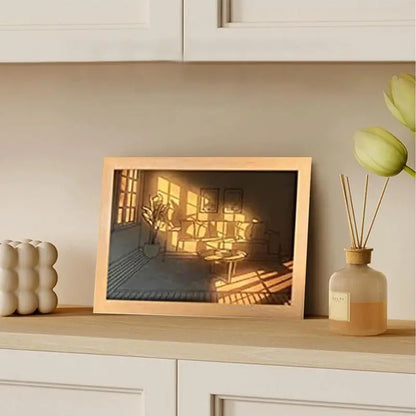 Creative Wall Art Painting, Lighting Picture Frame LED 3 Colors Night Light ....