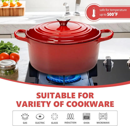 7QT Enameled Cast Iron Dutch Oven With Lid, Also In Blue.....