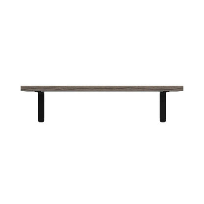 Set of 5 Rustic Floating Wooden Wall Shelves, Wall Mount With Anti-Fall Metal Guardrail,