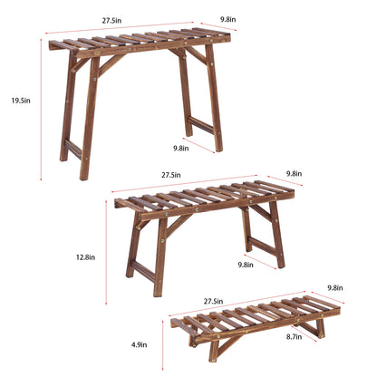 3 Tier Wooden Plant Stand Planter Organizer / 27.5x9.8x4.9 inch....