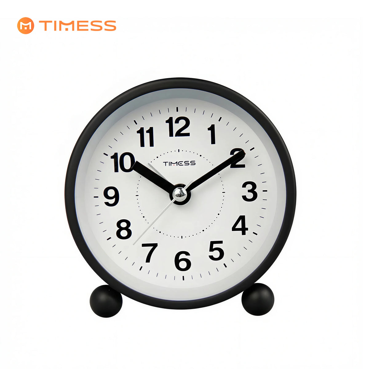 3.4 Inch Small Analog Alarm Clock, Silent Non-Ticking Clock with Loud Alarm, Battery Operated. 3 Colors....