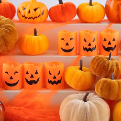 Halloween decoration, flameless candles made of plastic and LED, flickering light