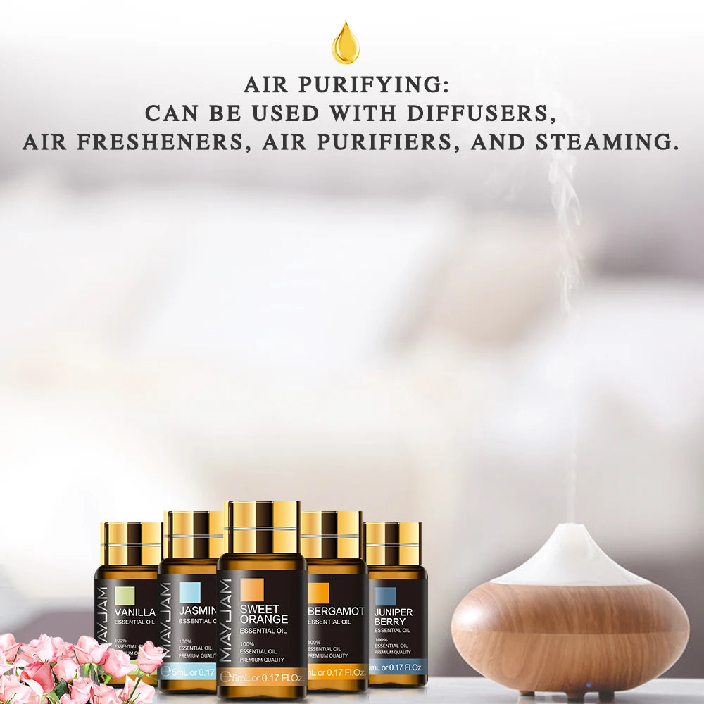 28pcs Pure Natural Essential Oils Gift Set, .3 Oz. For Humidifier Diffuser, Lavender, Vanilla, Sage, Jasmine Rose....