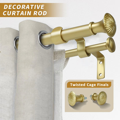 1 Set 5/8 Inch Diameter Heavy-Duty Curtain Rod, Telescoping, 5 Colors, 3 Sizes......
