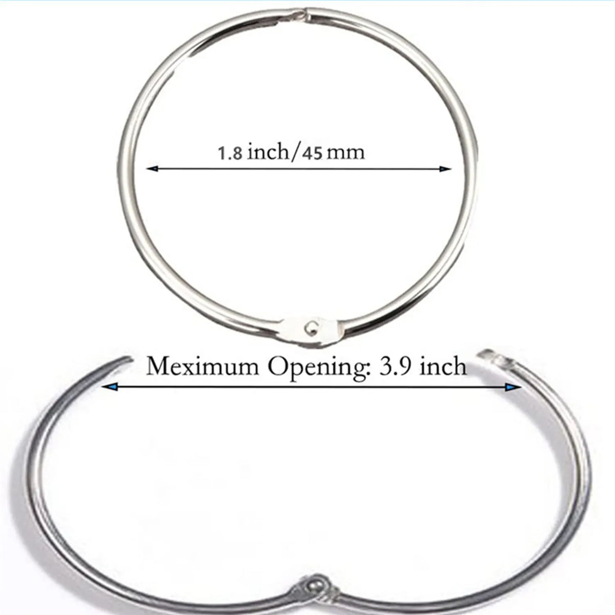 24 Pack Shower Curtain Rings, Rust Proof, Keychain Key Rings....