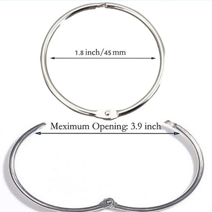 24 Pack Shower Curtain Rings, Rust Proof, Keychain Key Rings....
