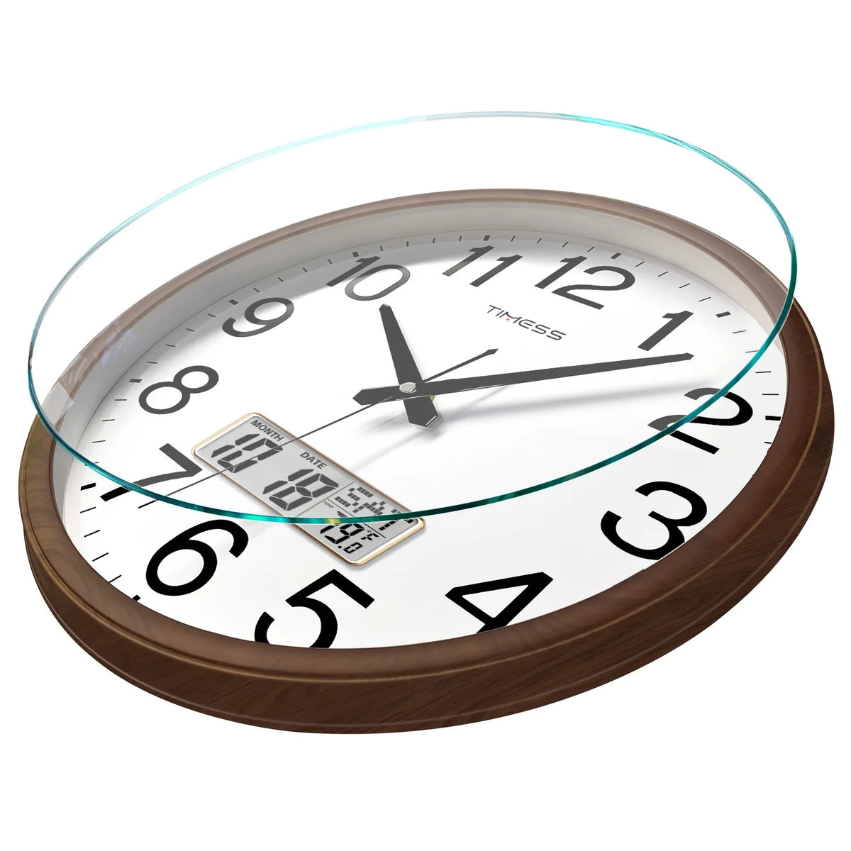13-inch Wood Grain Wall Clock, Perpetual Calendar, 8 Colors, AA Battery Needed.....