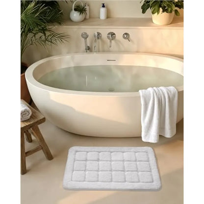 White Bath Mat 17x30, Absorbent Non-Slip Machine Washable.....