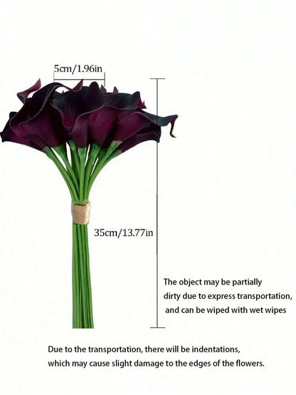 4pcs/8pcs/10pcs Artificial Calla Lily Bouquet, Realistic Touch