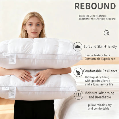 Luxury Hotel-Quality Pillow . Ergonomic Design For Great Support,