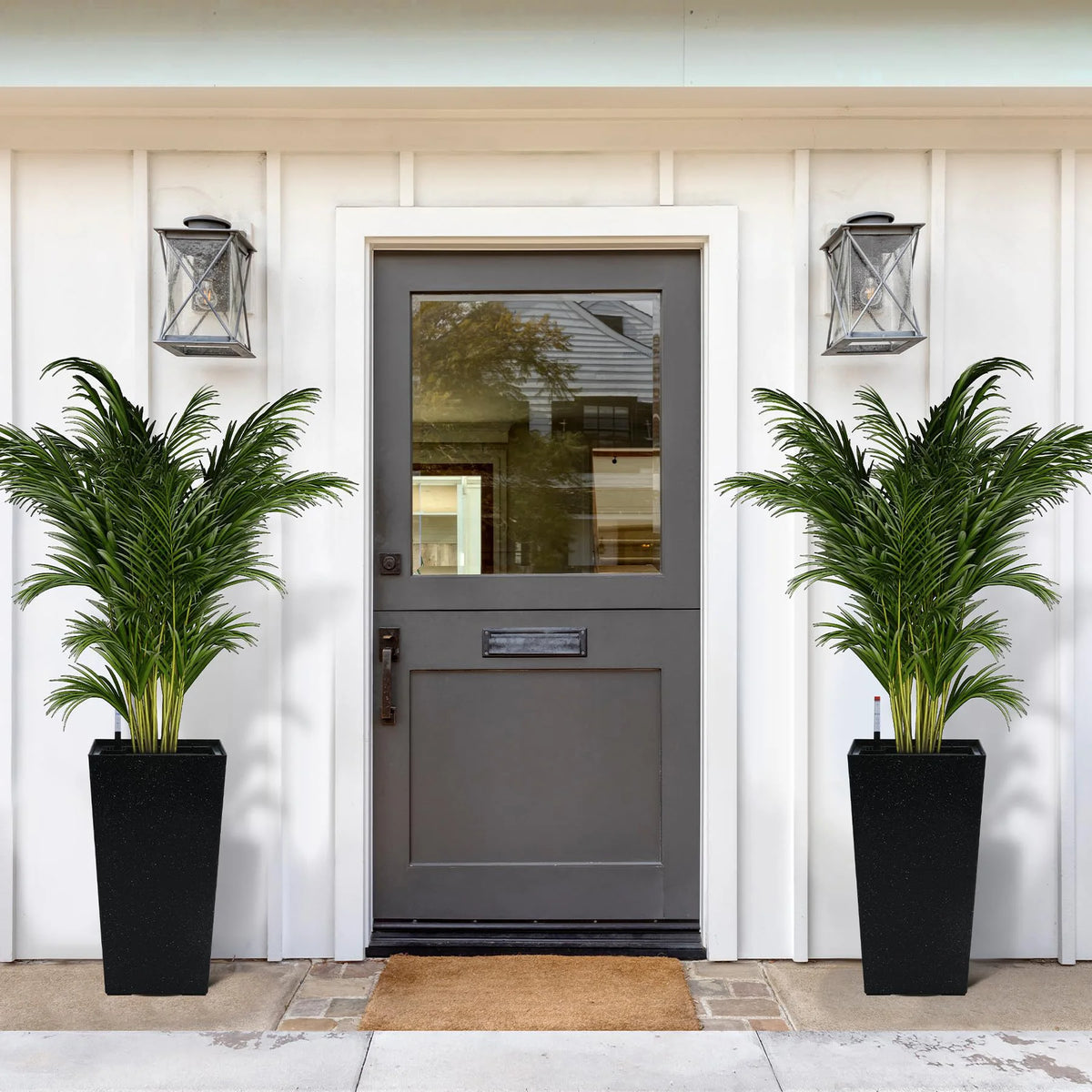 Set of 2 Modern Planters – Large Outdoor & Indoor Plant Pots with Self Watering System