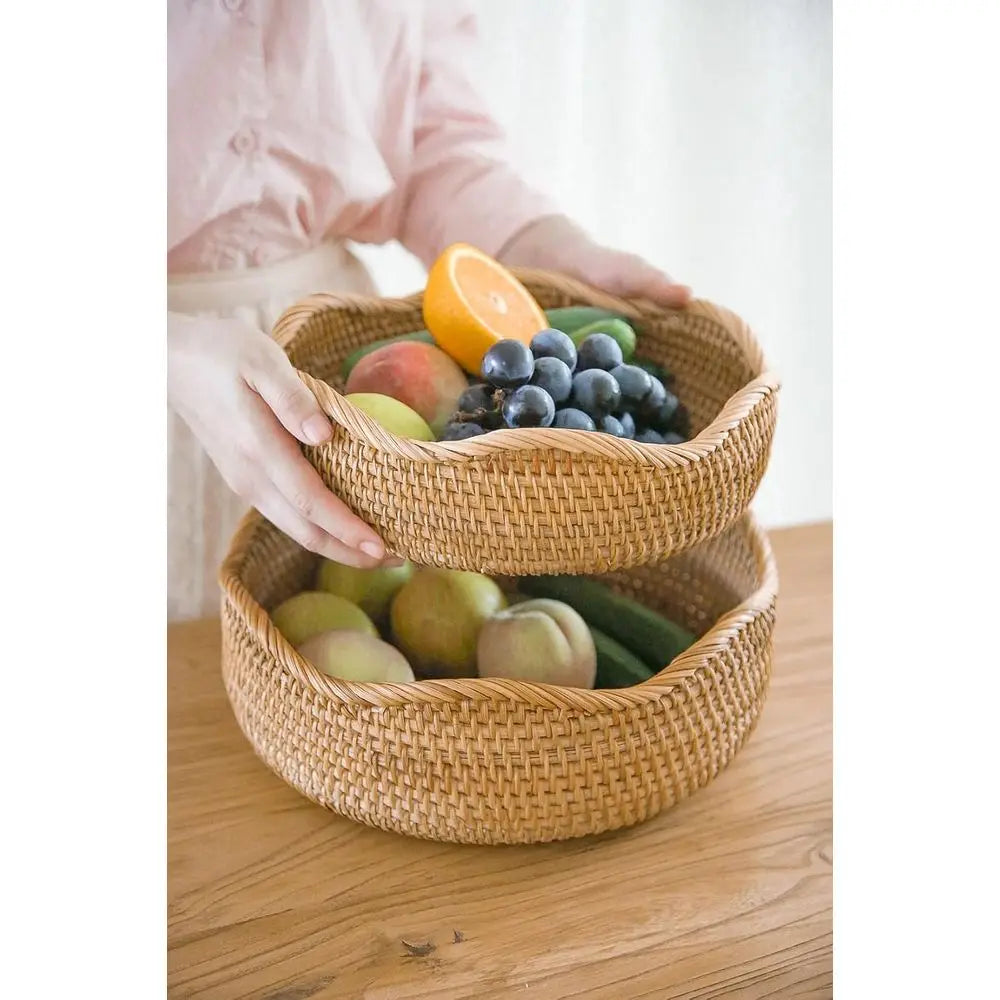Natural Handwoven Rattan Bread Basket...