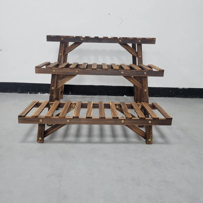 3 Tier Wooden Plant Stand Planter Organizer / 27.5x9.8x4.9 inch....