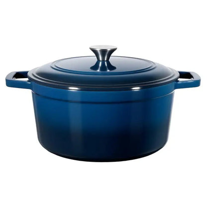 Enameled Cast Iron Dutch Oven, 6 Quart Stock Pot with Lid  Compatible up to 500℉, Blue.....