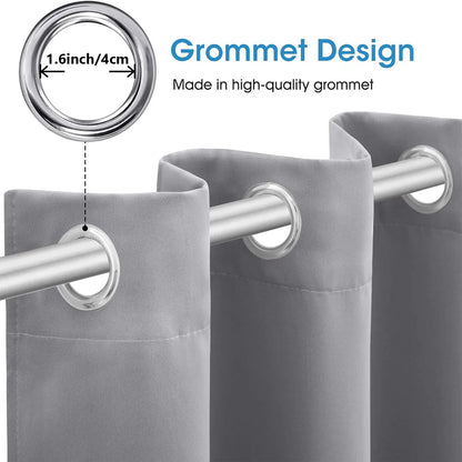 4PCS Blackout Curtains, Heat-Insulated Grommet Curtains For Darkening, 6 Colors, Many Sizes.....