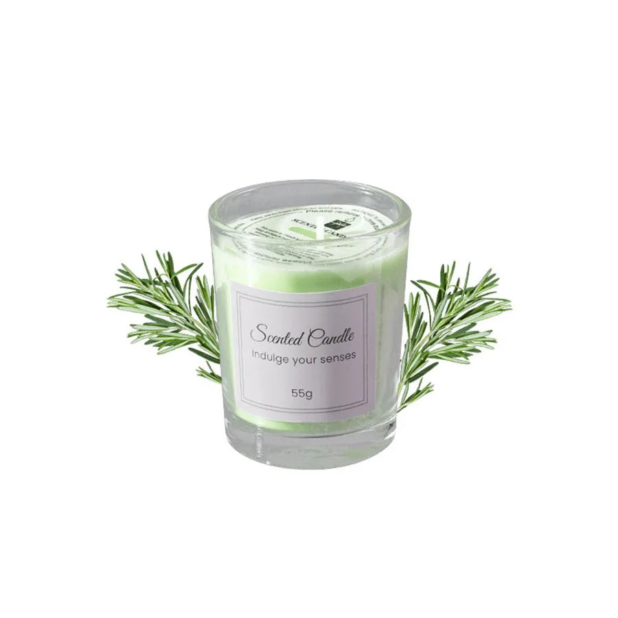 Candle Premium Gift Box Glass Handmade Soy Wax Smokeless, 6 Colors...