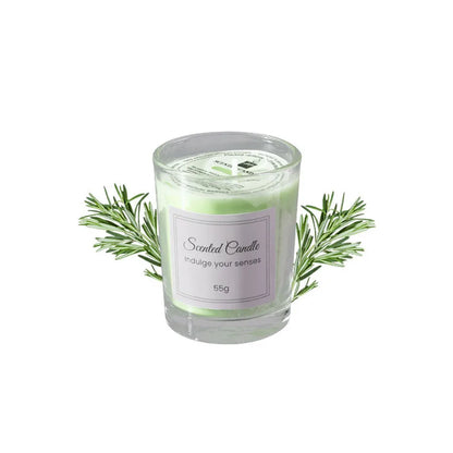 Candle Premium Gift Box Glass Handmade Soy Wax Smokeless, 6 Colors...