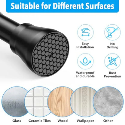 40 to 73 Inch 1PCS, Stainless Steel Shower Curtain Rod No Drilling Expandable, Adjustable.....
